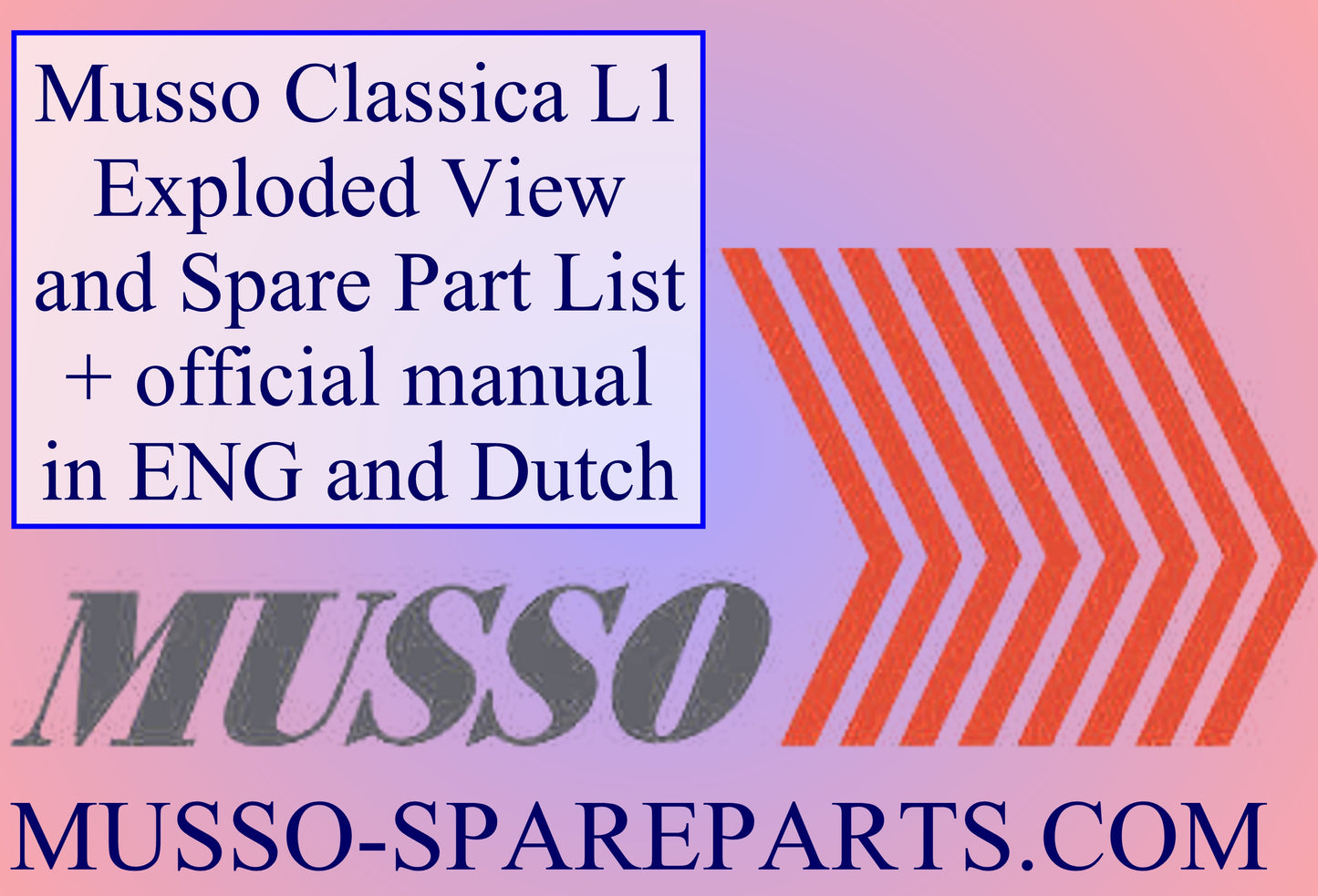 Technische documentatie van de Musso Classica L1 ijsmachine