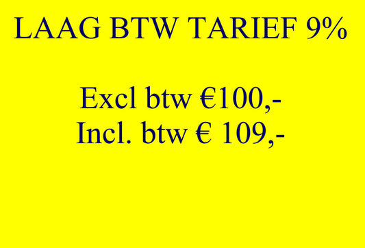 TEST 9% btW LAAG  EURO 109,-